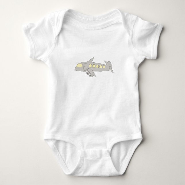 Flugzeug Baby Bodysuit (Front)
