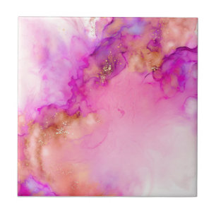 Fluid Abstract Alcohol Ink    Tile