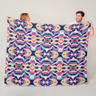 Fluid abstract fleece blanket
