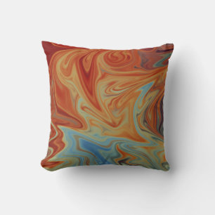 Fluid abstract pattern cushion