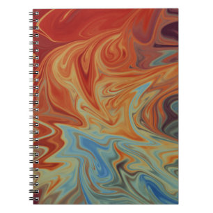 Fluid abstract pattern notebook