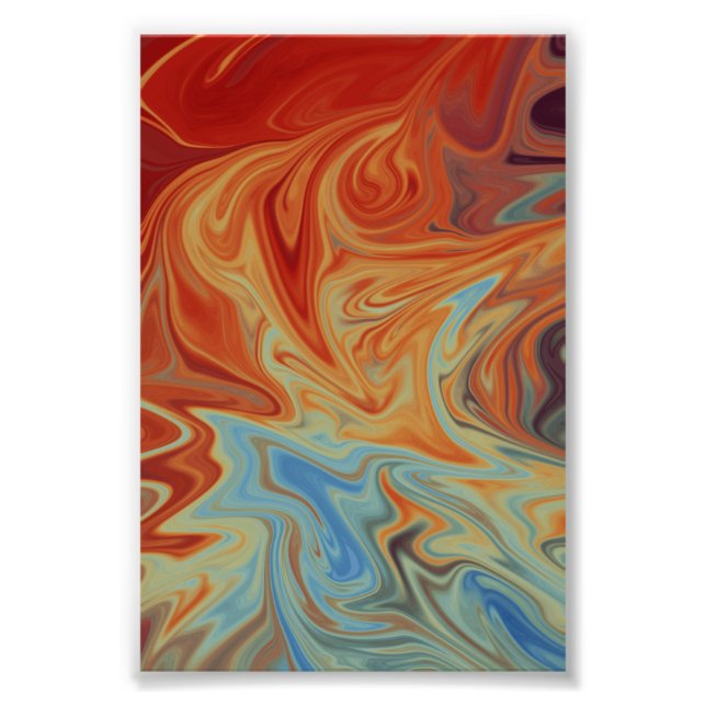 Fluid abstract pattern photo print (Front)