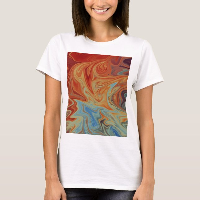 Fluid abstract pattern T-Shirt (Front)