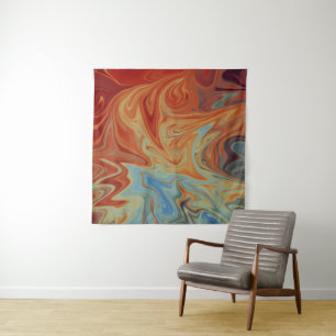 Fluid abstract pattern tapestry