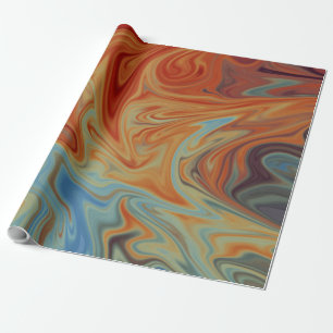 Fluid abstract pattern wrapping paper