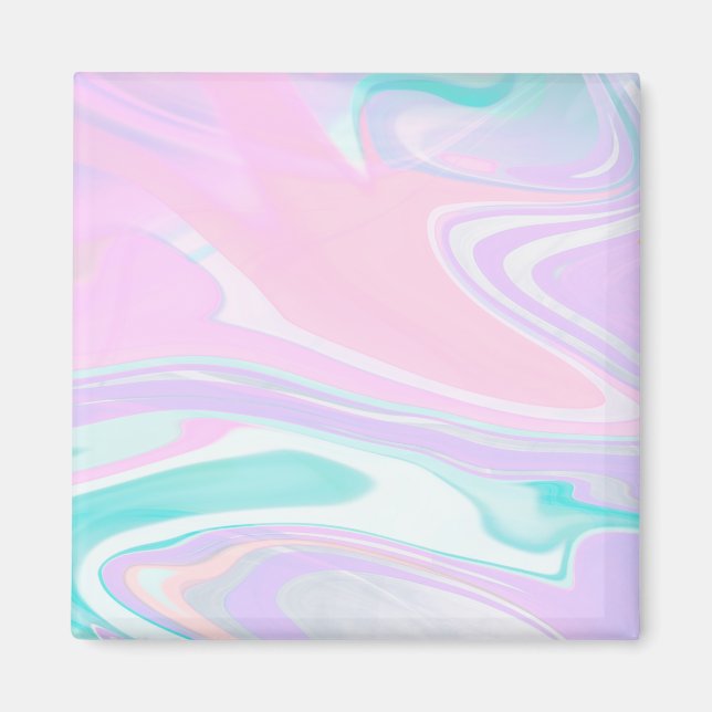 Fluid abstract png design magnet (Front)