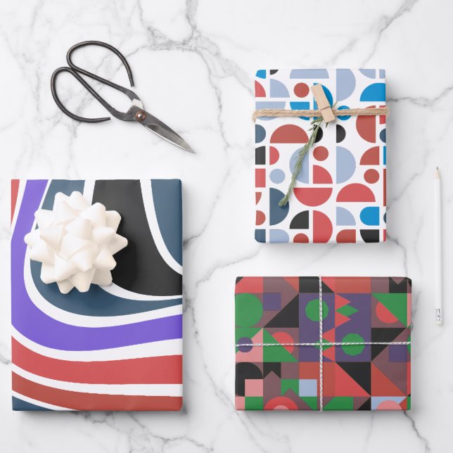 Fluid Abstraction Wrapping Paper Sheet (Front)