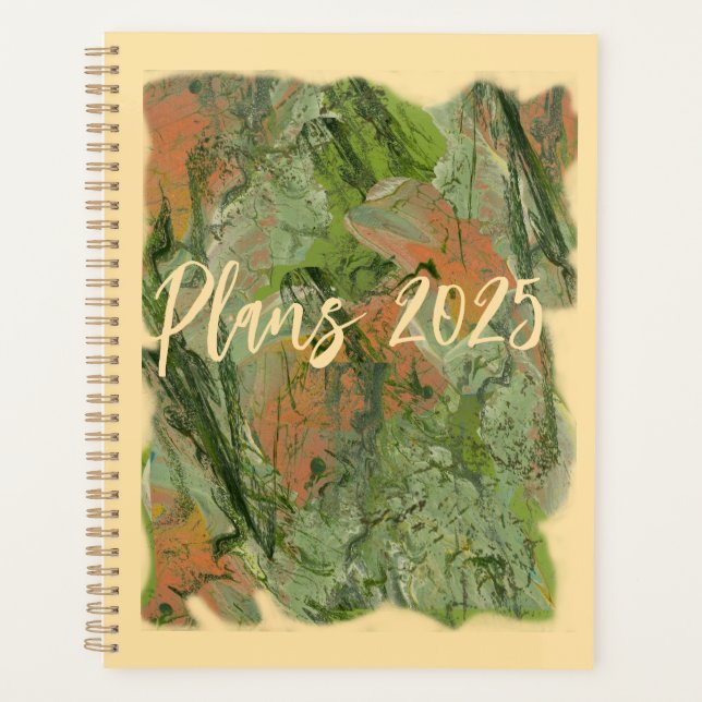 Fluid Acrylic Painting on a Planner (Front)