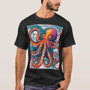 Fluid Art Abstract Octopus T-Shirt