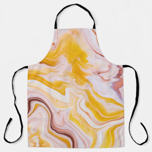 Fluid art: iridescent abstract texture. apron