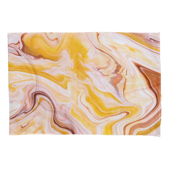 Fluid art: iridescent abstract texture. pillowcase (Front)