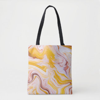 Fluid art: iridescent abstract texture. tote bag