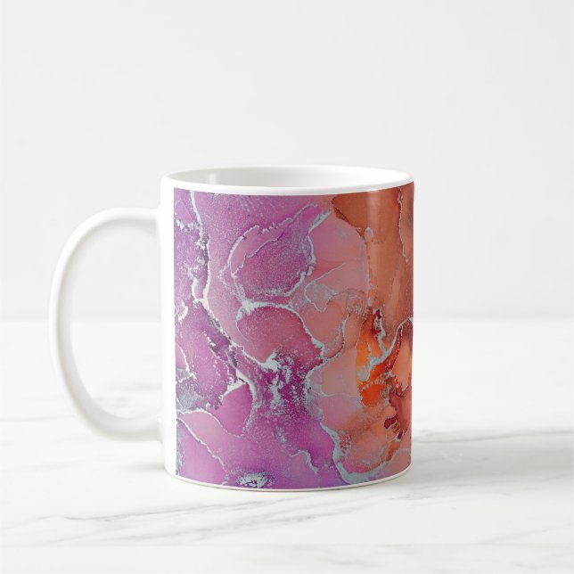Fluid Art. Modern ?bstract colourful background, w Coffee Mug (Left)
