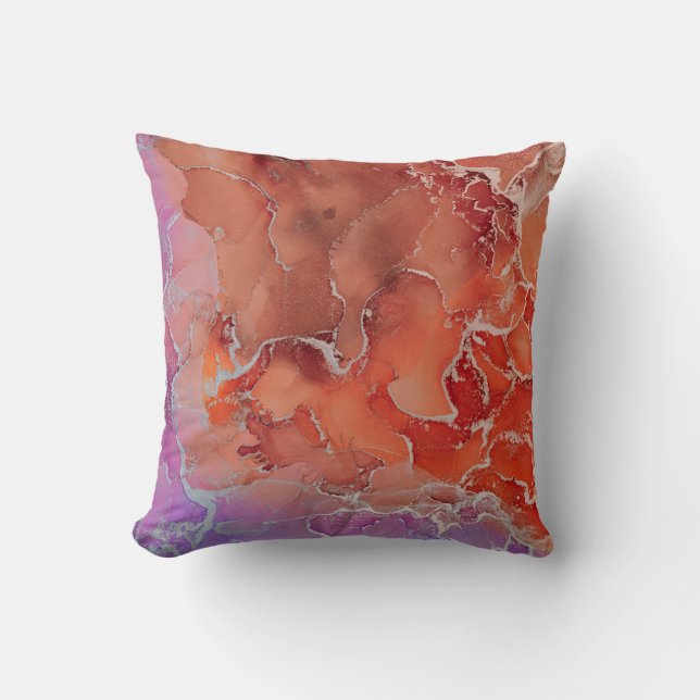 Fluid Art. Modern ?bstract colourful background, w Cushion (Front)