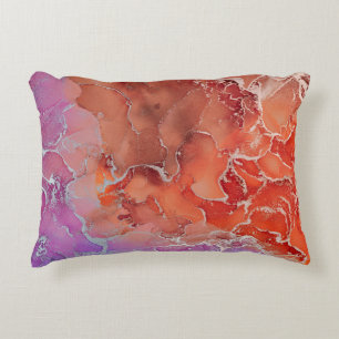 Fluid Art. Modern ?bstract colourful background, w Decorative Cushion