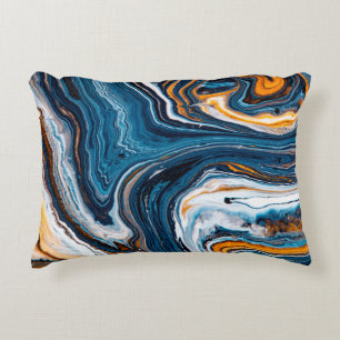 Fluid art texture. Background with abstract mixing Decorative Cushion