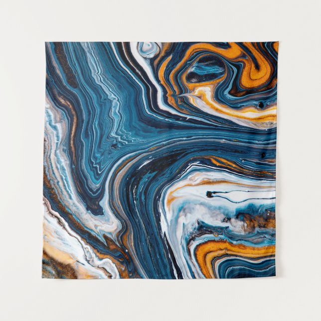 Fluid art texture. Background with abstract mixing Tapestry (Front)
