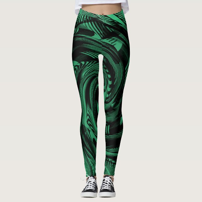 fluid blue green flowy abstract vibrant leggings (Creator Uploaded)