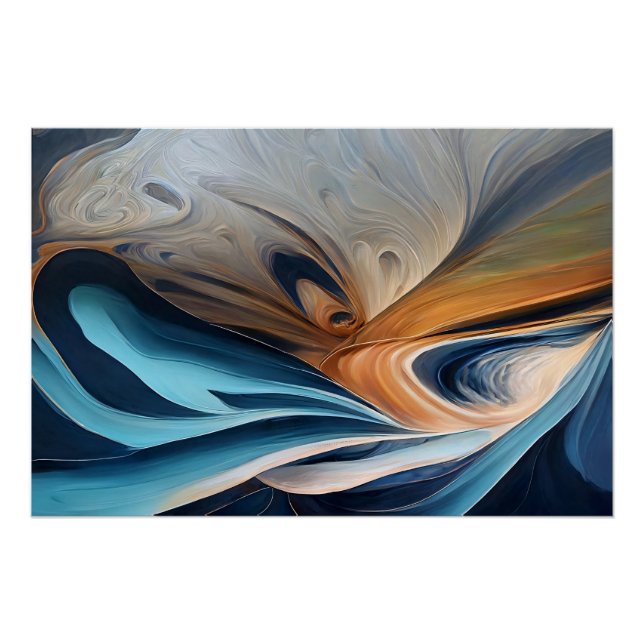 Fluid Blue Poster (Front)