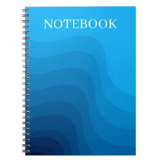 Fluid Blue Wave Layers Notebook