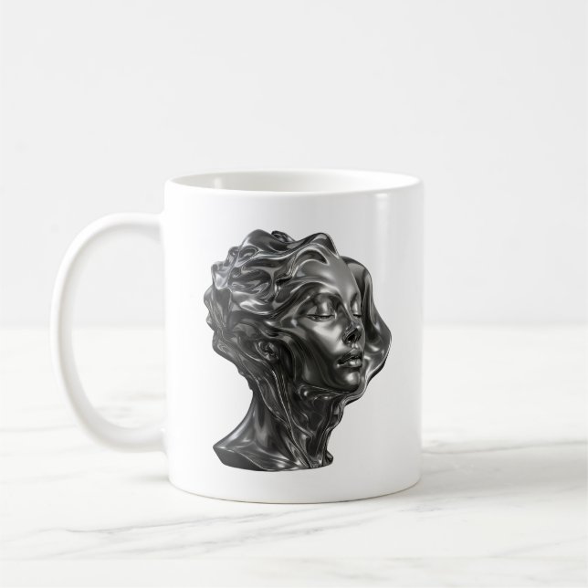 Fluid Chrome Goddess Coffee Mug (Left)