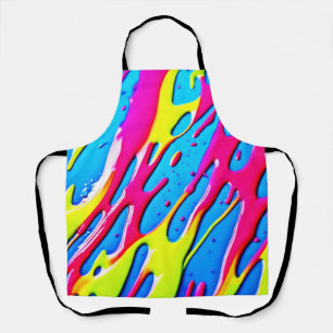 Fluid Colours: A Dripping Abstract Masterpiece Apron