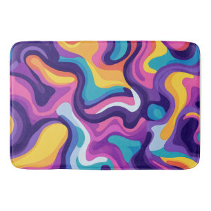Fluid colours abstract 1 bath mat