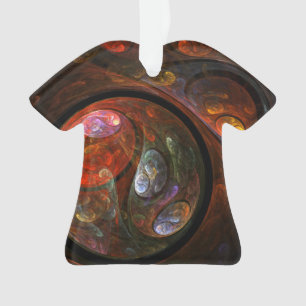 Fluid Connection Abstract Art Acrylic Shirt Ornament