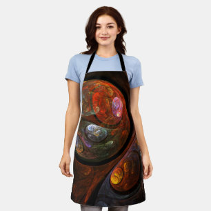 Fluid Connection Abstract Art Apron