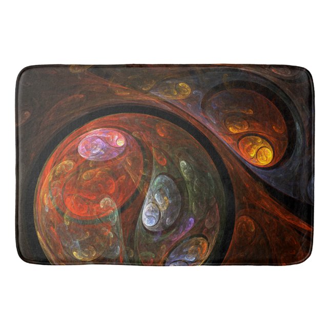 Fluid Connection Abstract Art Bath Mat (Front)