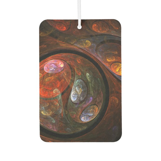 Fluid Connection Abstract Art Car Air Freshener (Front)