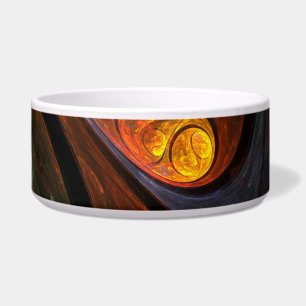 Fluid Connection Abstract Art Dog Bowl