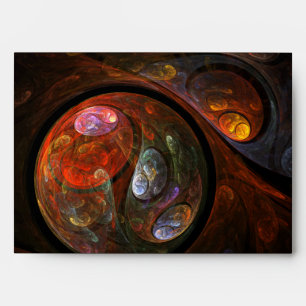 Fluid Connection Abstract Art Envelope