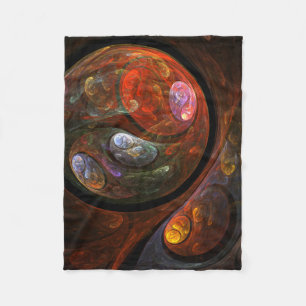 Fluid Connection Abstract Art Fleece Blanket