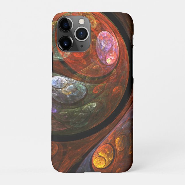 Fluid Connection Abstract Art Glossy iPhone Case (Back)