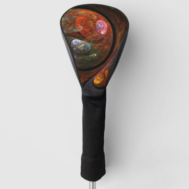 Fluid Connection Abstract Art Golf Head Cover (Front)
