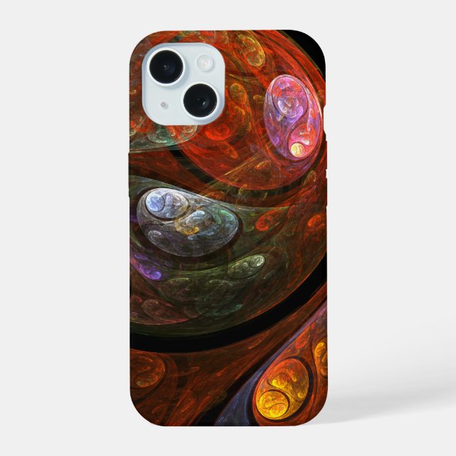Fluid Connection Abstract Art iPhone 15 Case (Back)
