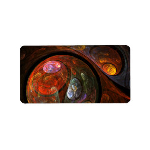 Fluid Connection Abstract Art Label