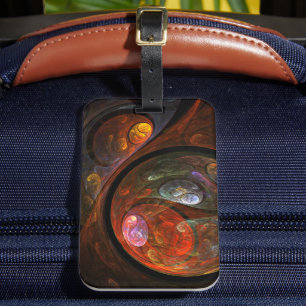 Fluid Connection Abstract Art Luggage Tag