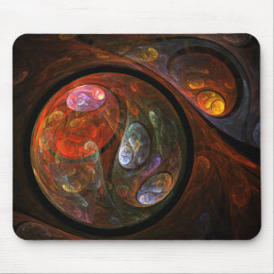 Fluid Connection Abstract Art Mousepad