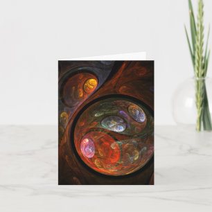 Fluid Connection Abstract Art Note Card