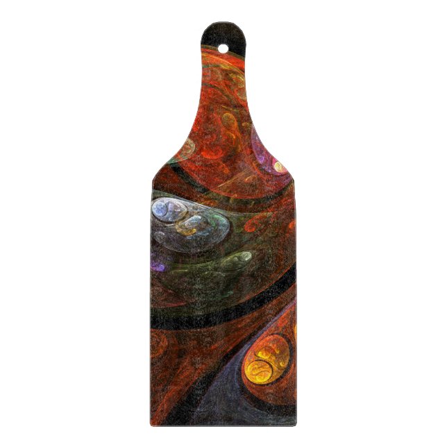 Fluid Connection Abstract Art Paddle Cutting Board (Front)