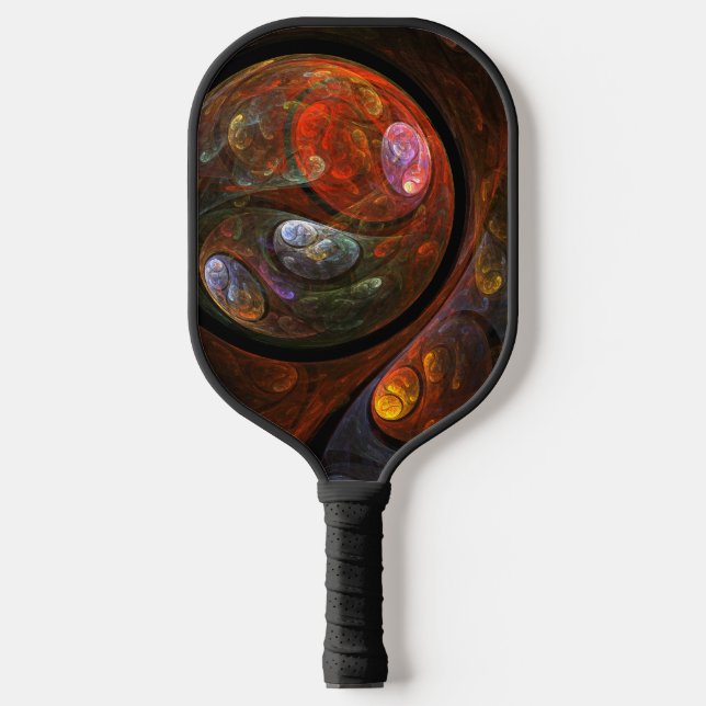 Fluid Connection Abstract Art Pickleball Paddle (Front)