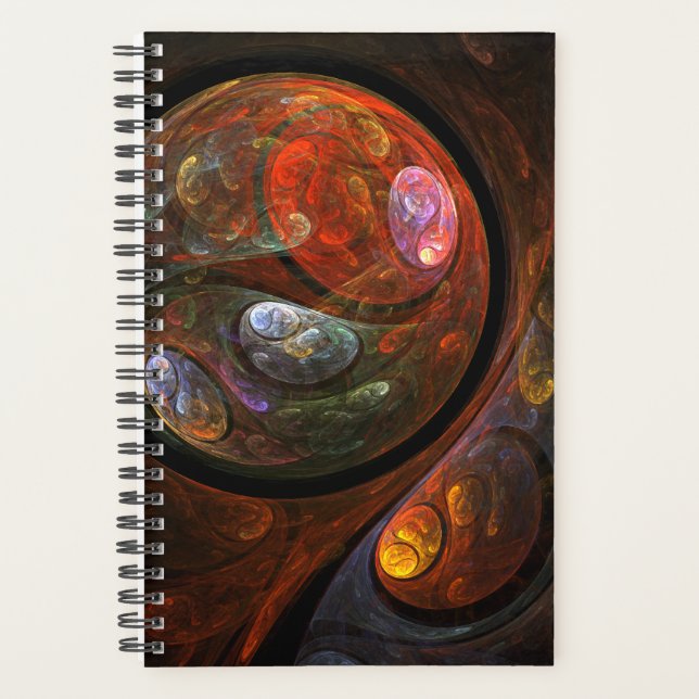 Fluid Connection Abstract Art Planner (Front)