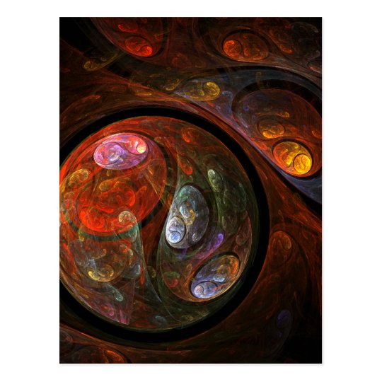 Fluid Connection Abstract Art Postcard