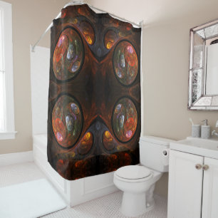 Fluid Connection Abstract Art Shower Curtain