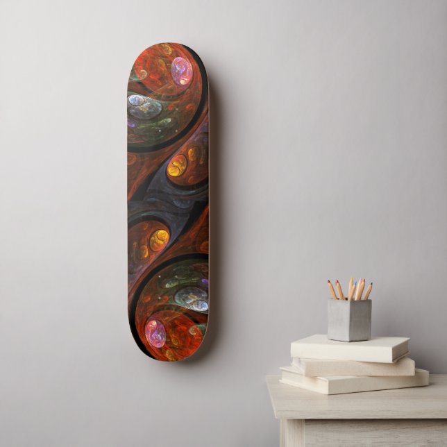 Fluid Connection Abstract Art Skateboard (Wall Art)