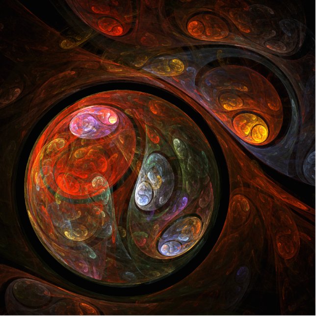 Fluid Connection Abstract Art Standing Photo Sculpture (Front)