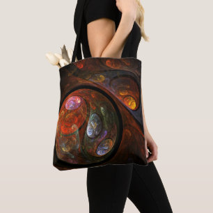 Fluid Connection Abstract Art Tote Bag