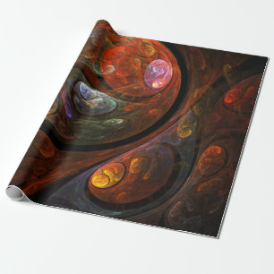 Fluid Connection Abstract Art Wrapping Paper